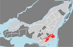 Carte localisation Montréal - Le Sud-Ouest